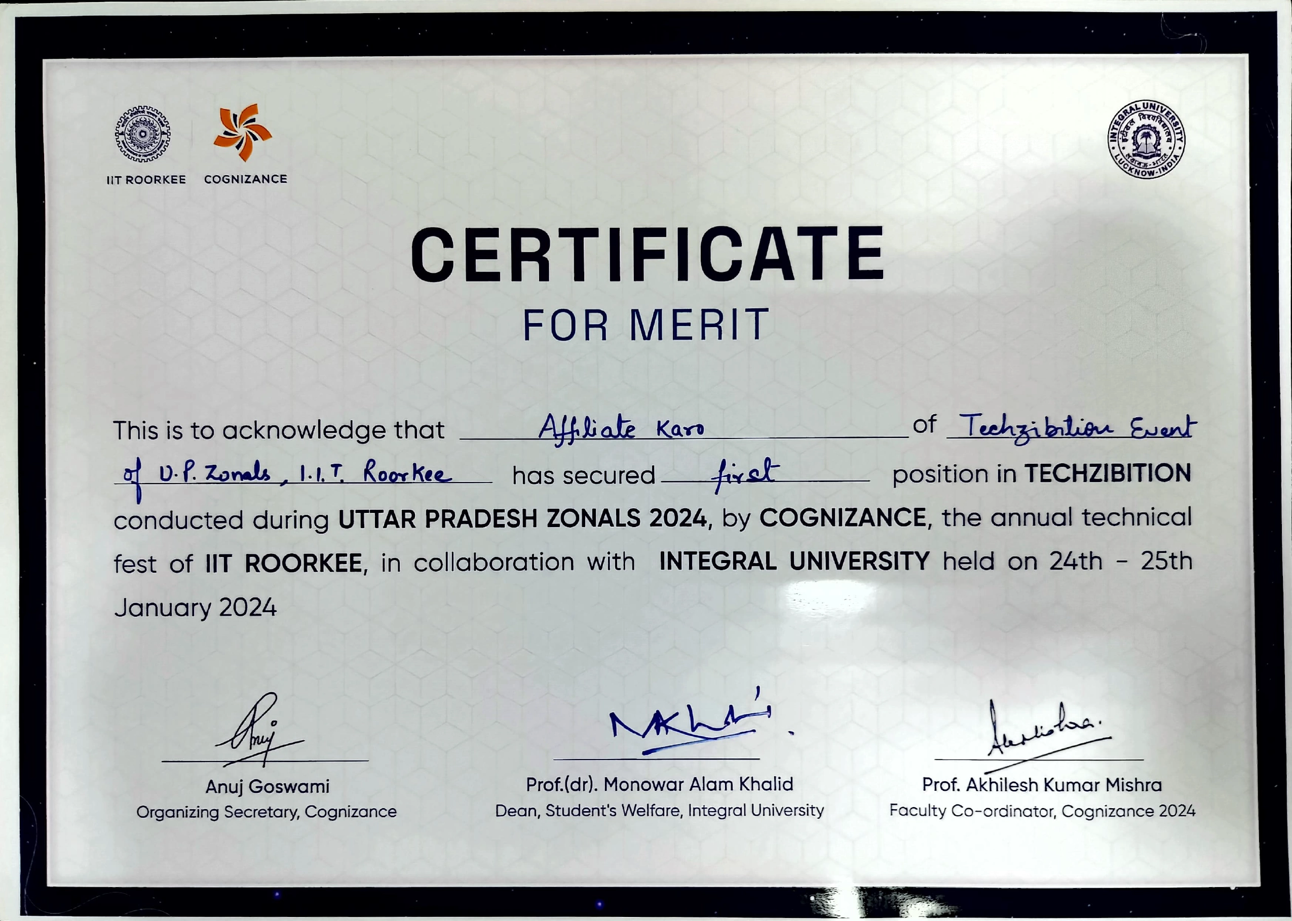 Techzibition Winner — IIT Roorkee